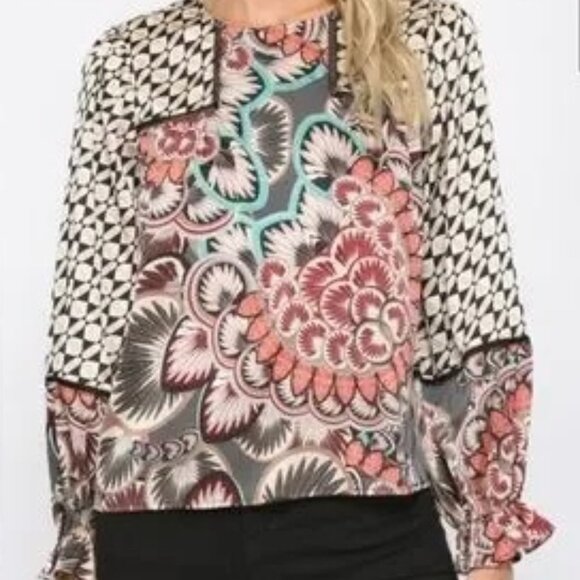 Fate Peasant Style Boho Top Medium - Picture 1 of 13